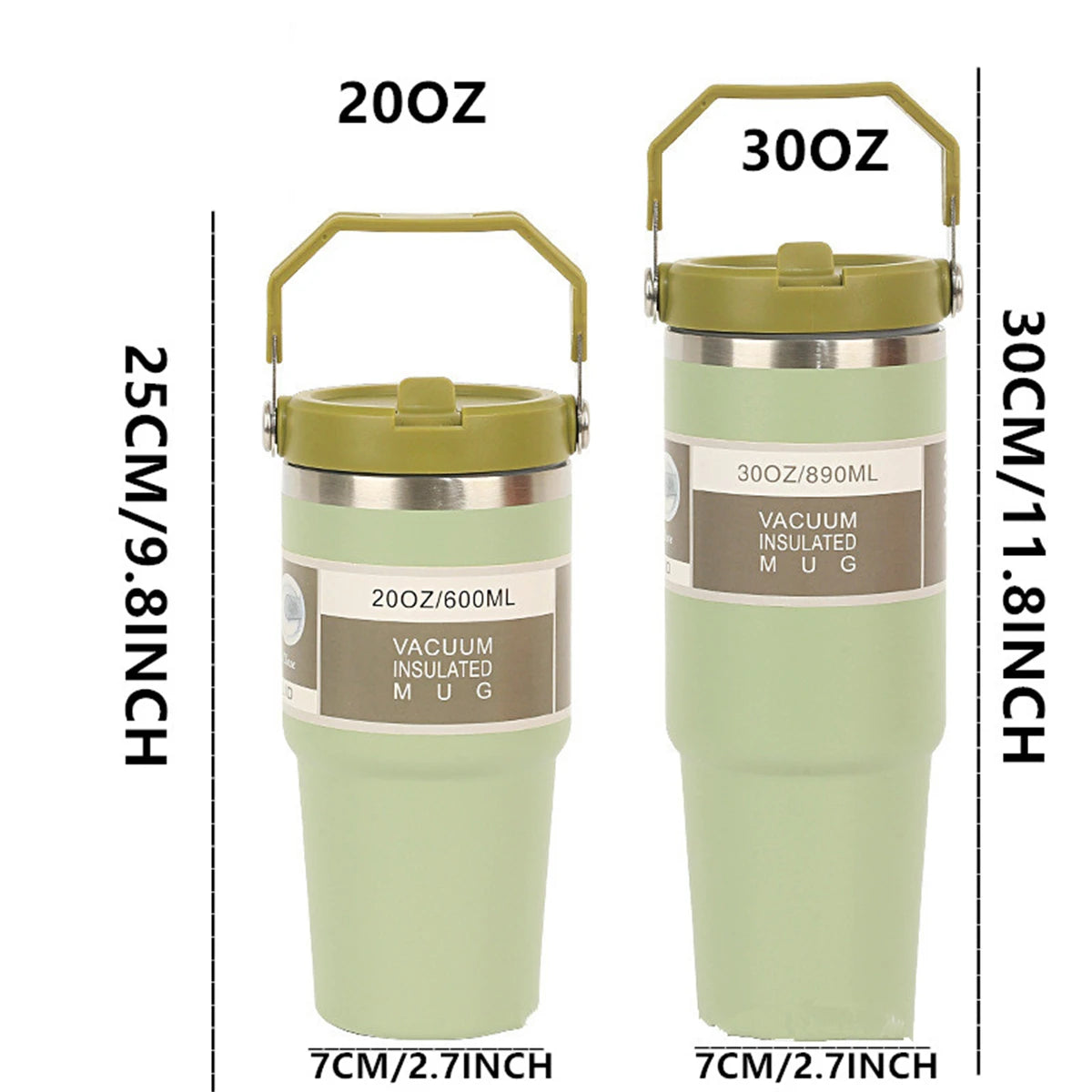 1pc Vacuum Tumbler with Lid Stainless Steel Portable Water Bottle