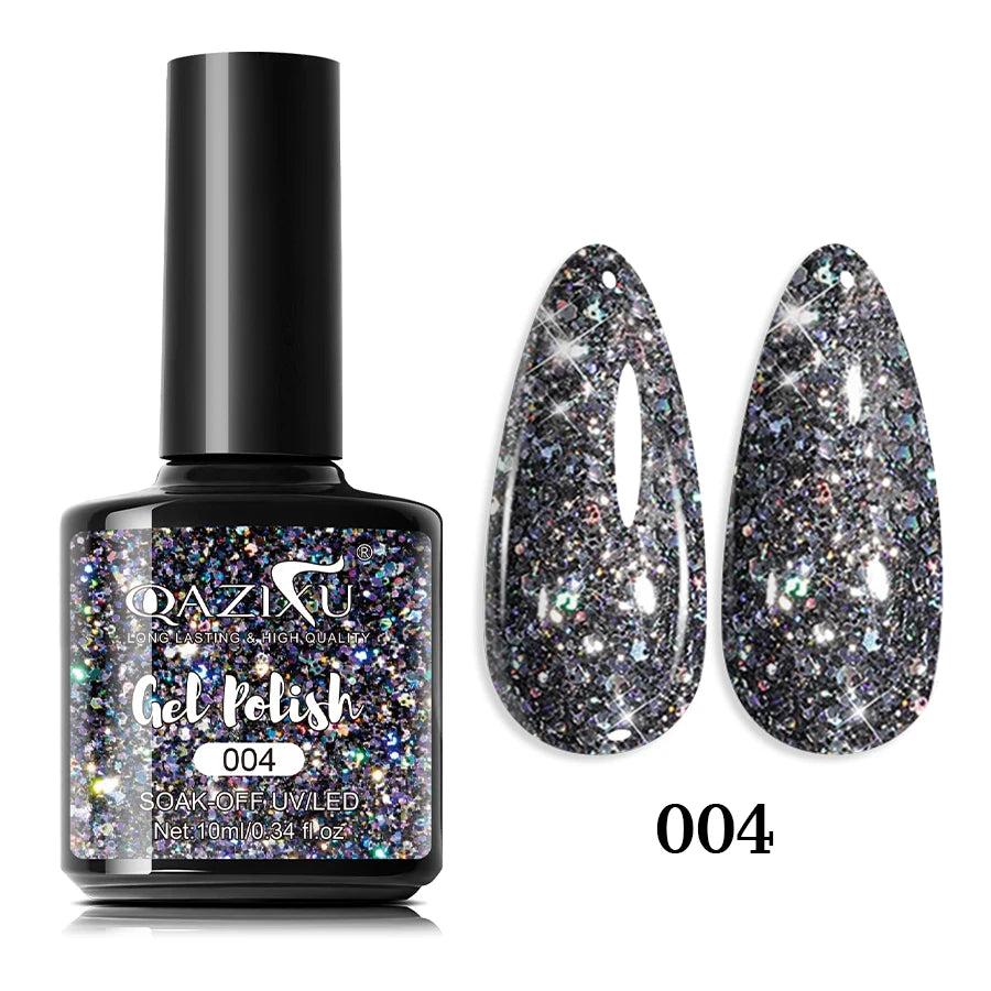1/6Pcs Grey White Color Nail Gel Polish