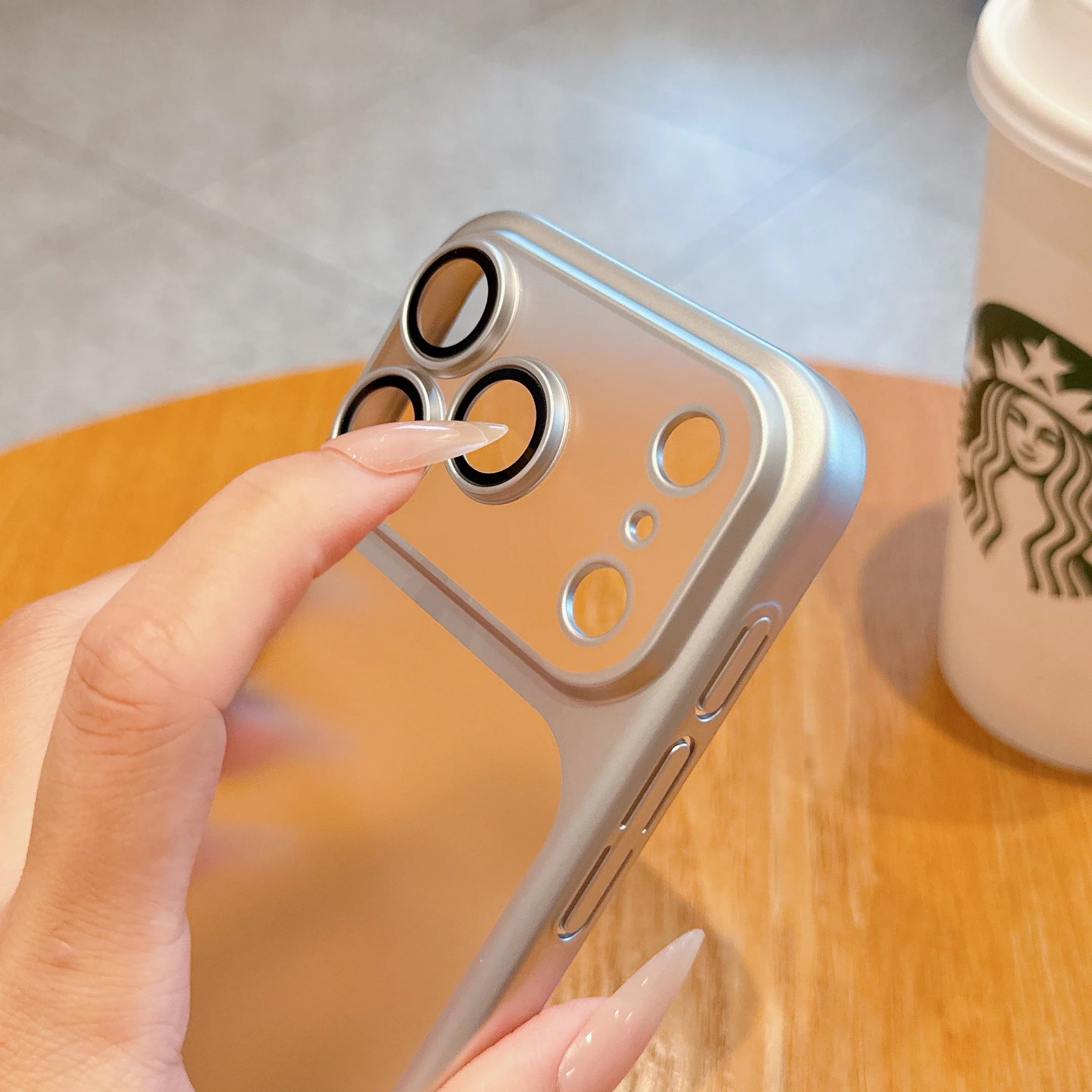 Phone Case For iPhone Air 17 Pro Max 16 15 14 Plating Frame Lens Glass