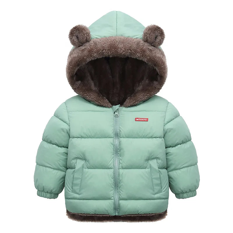 Baby Boys Girls Jacket Hooded Cotton Outerwear Children's