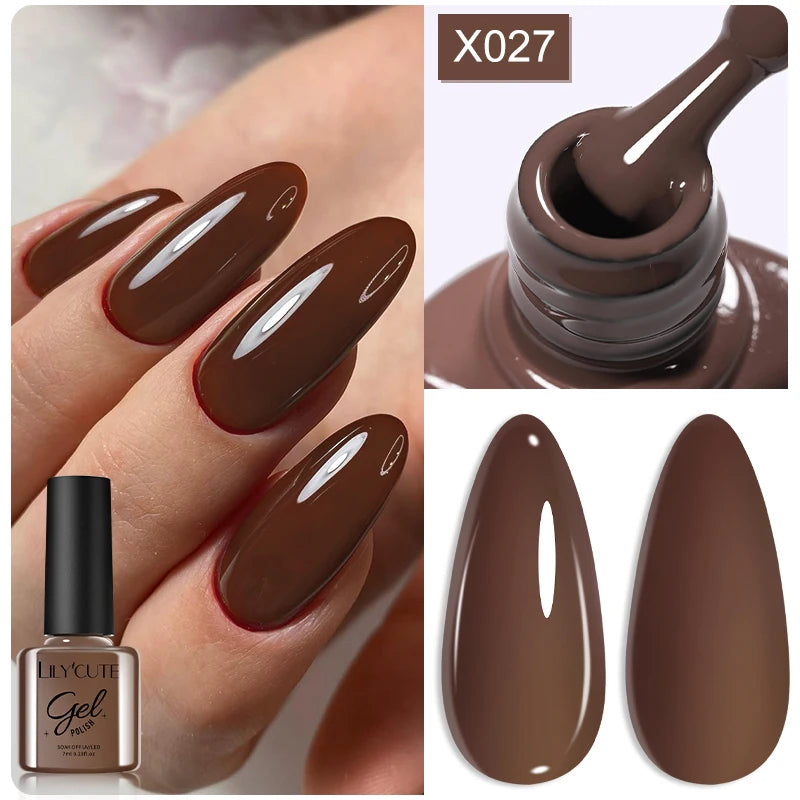 LILYCUTE 7ml Macaron Cream Gel Nail Polish