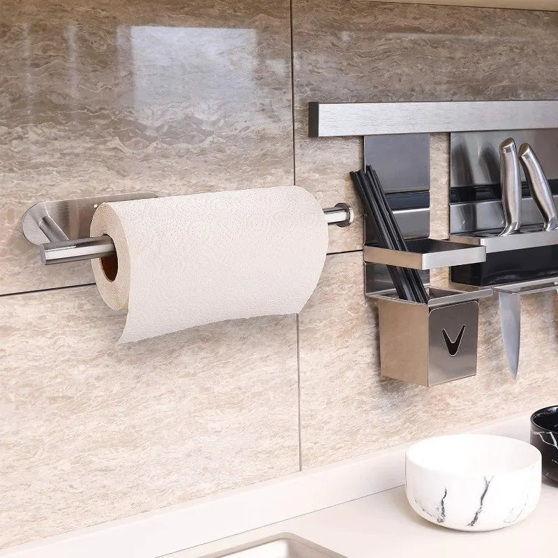 Paper Towel Holder Adhesive Tissue Hanger Toilet Roll Paper