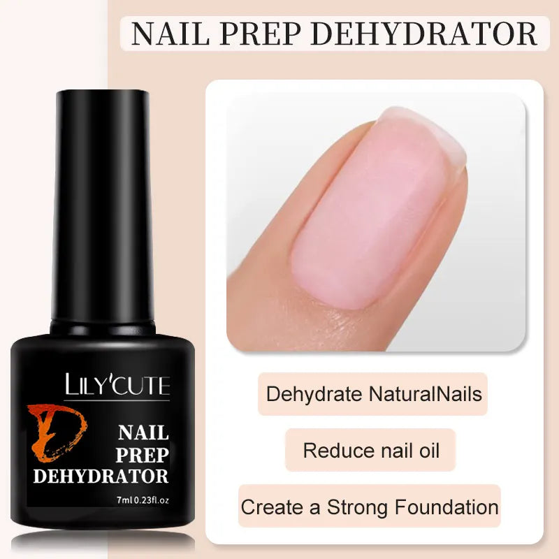LILYCUTE Nude Crystal Rubber Base Gel Nail Polish