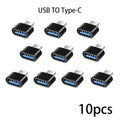 1-10PcsMini Type-C to USB Adapter