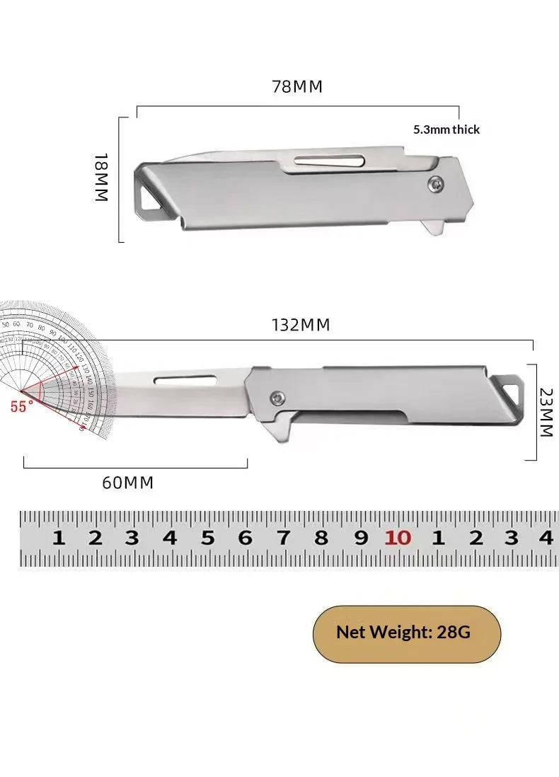 New Full Steel,Quick Open Multi-Function Folding Knife