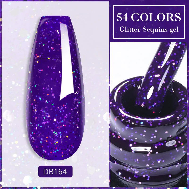 Gold Sliver Reflective Nail Gel Polish