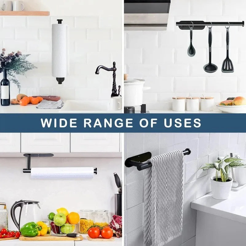 Paper Towel Holder Adhesive Tissue Hanger Toilet Roll Paper