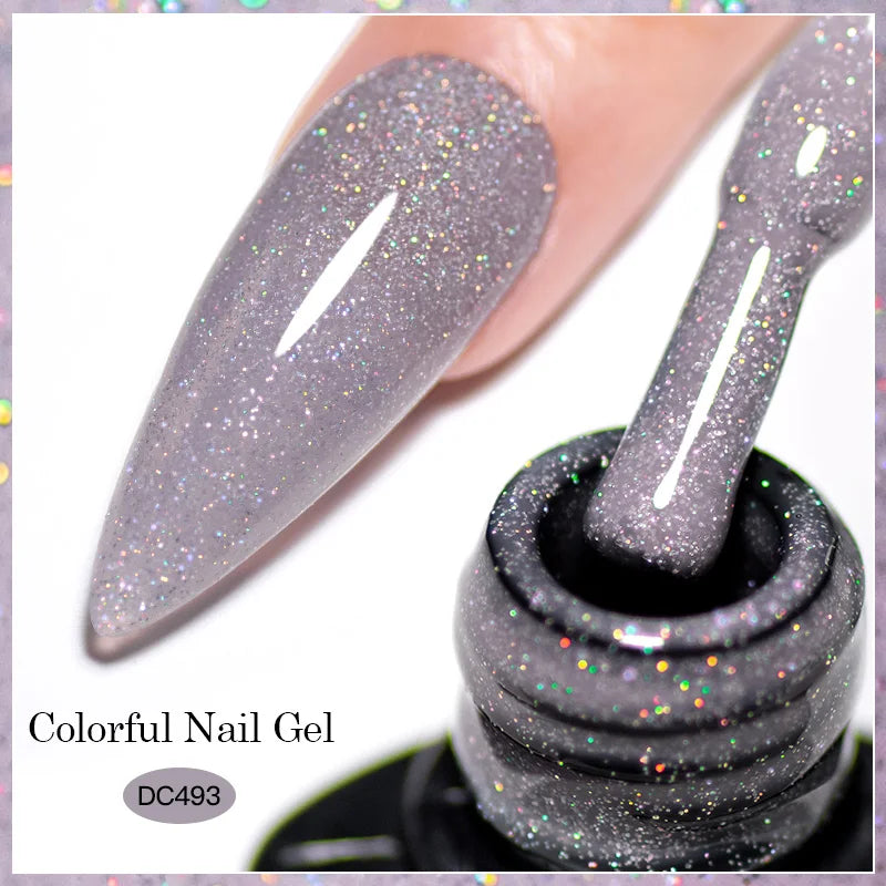 Gold Sliver Reflective Nail Gel Polish