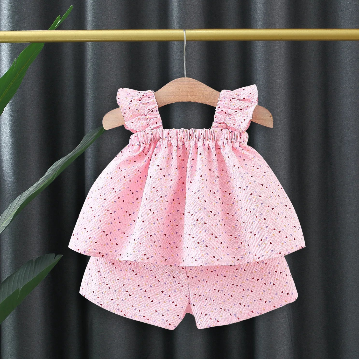 (0-3 Years Old) Girl Infant Set Summer Colorful