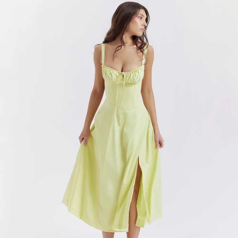 Summer Casual Midi Holiday Dress