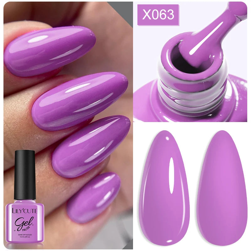 Brown Red Purple Nail Gel Polish Coffee Color Series