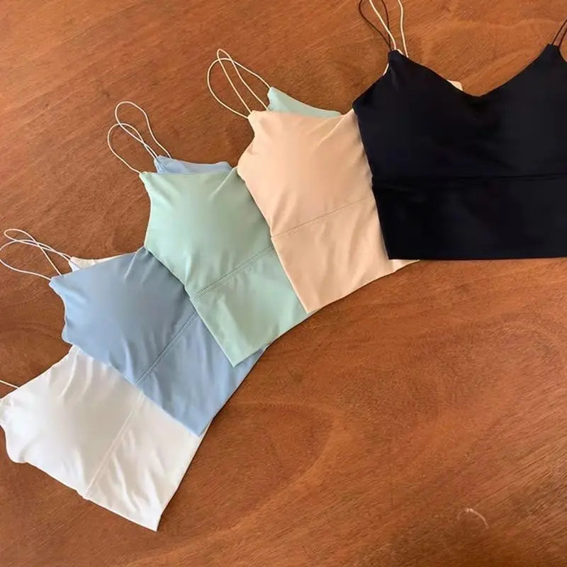 1pc Women Sexy Solid Color Camisole Ice Silk Tube Seamless