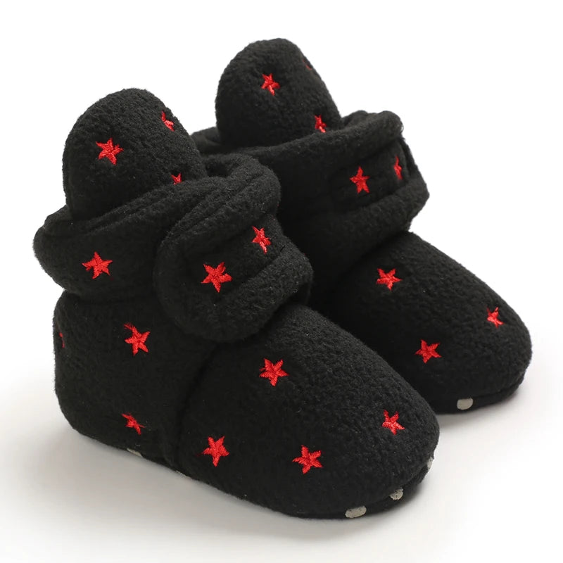 Autumn and Winter 0-1 Year Old Colorful Love Cotton Shoes