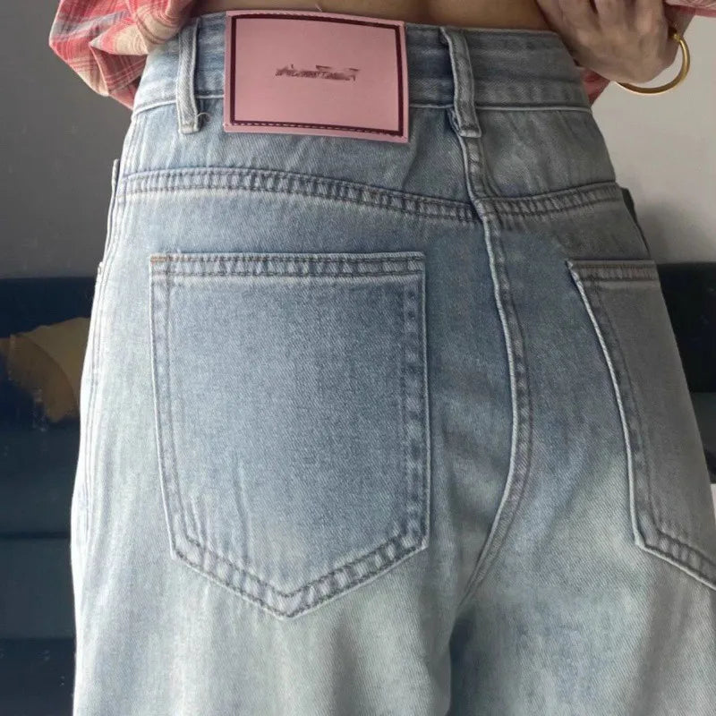 Wide Leg Baggy Jeans for Lady