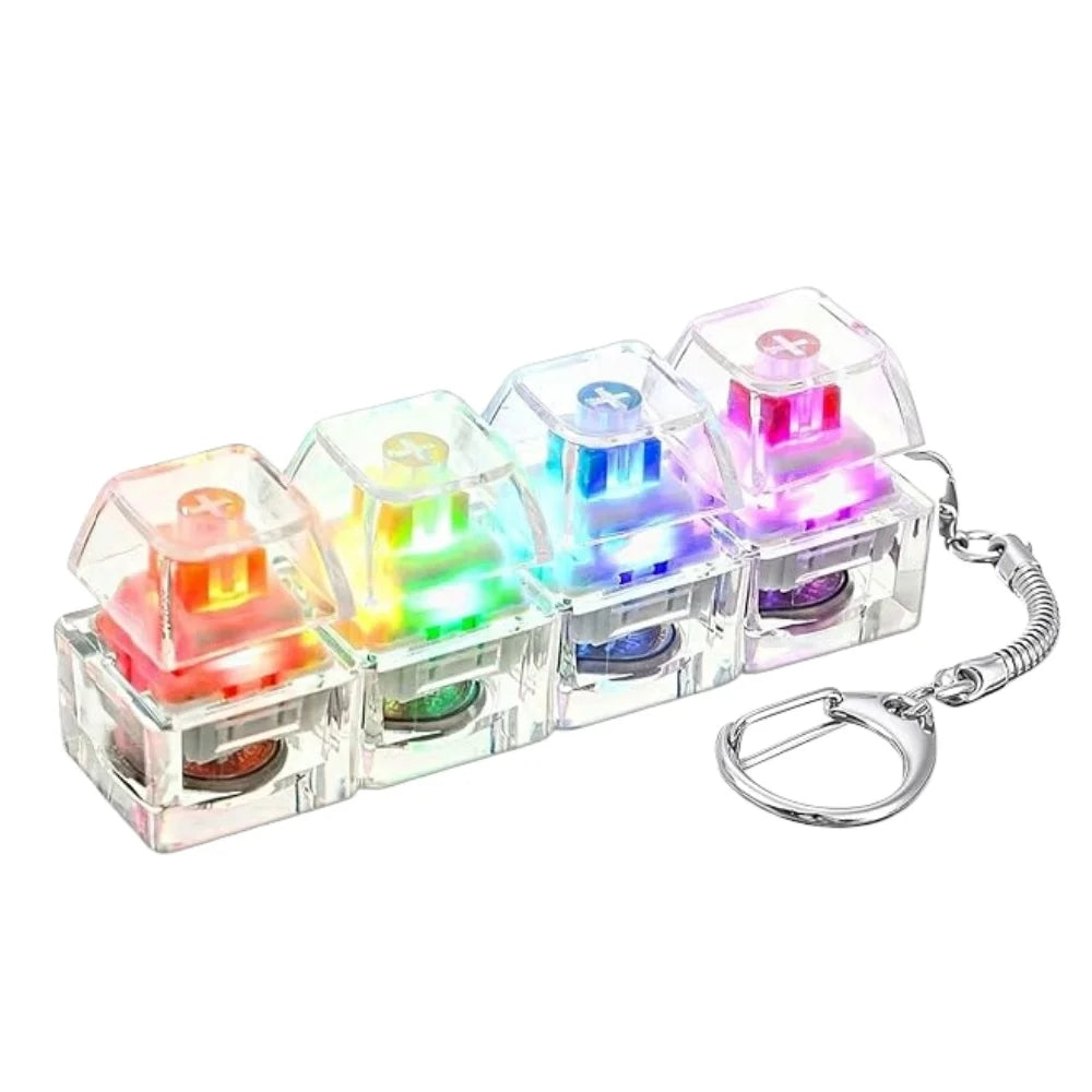 1PC LED Light Up Keyboard Keychain