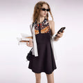Round neck long dresses