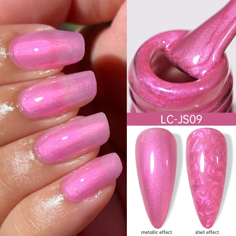 LILYCUTE Nude Crystal Rubber Base Gel Nail Polish