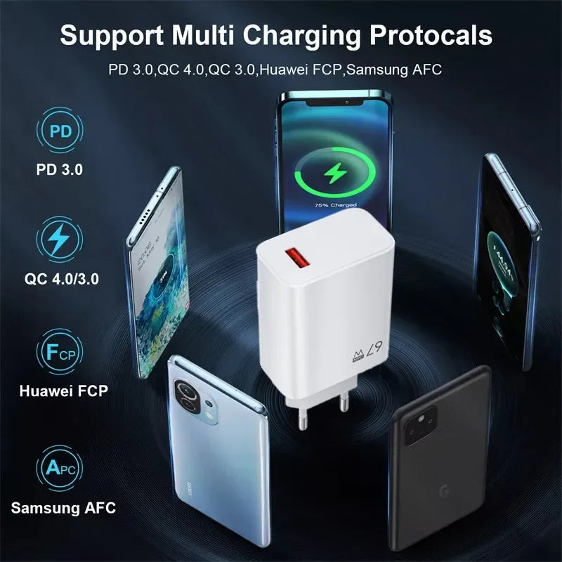 67W Fast USB Charger