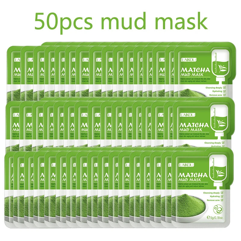 50pcs Japan Sakura Clay Mask for, Oil-Control Remove Blackhead Pink Mud