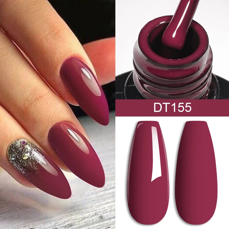 7ml Wine Red Gel Nail Polish Long-Lasting