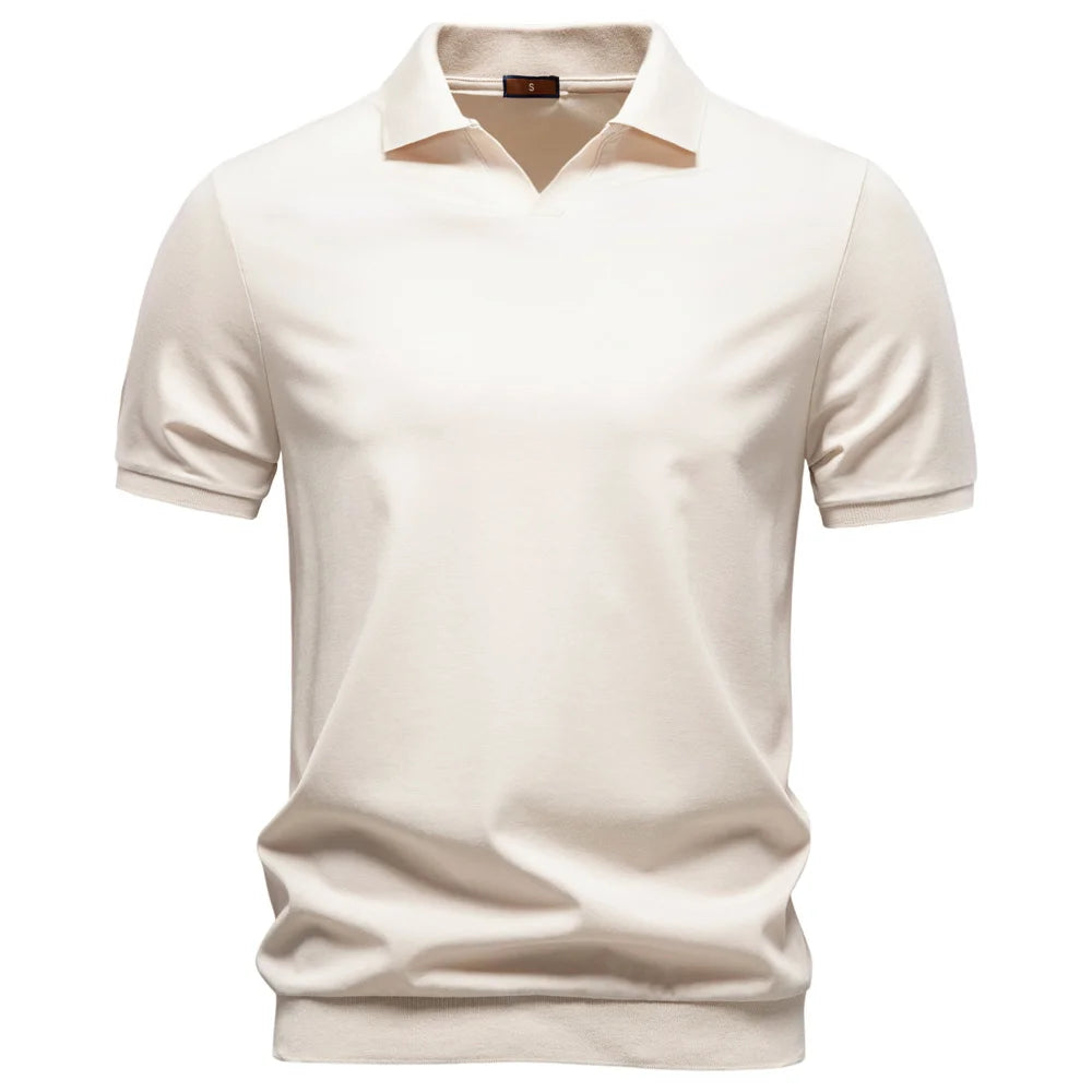 Skin-Friendly Casual Cool Old Money Style Male Polo Shirts