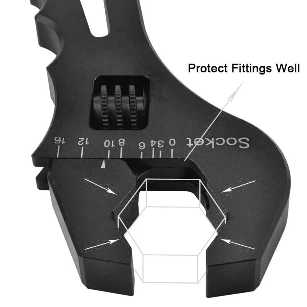 Adjustable AN3-AN16 Aluminum WRENCH