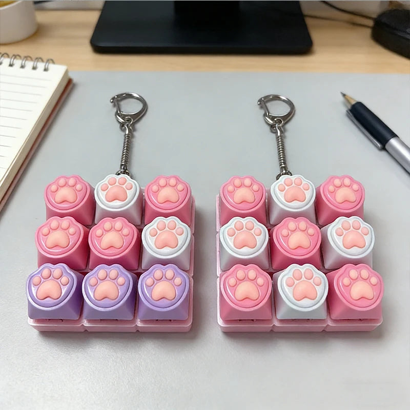 New Keys Button Keychain Stress Relief Toy