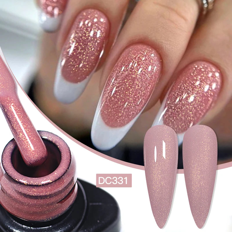 Gold Sliver Reflective Nail Gel Polish