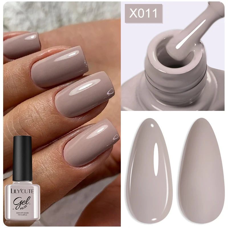Brown Red Purple Nail Gel Polish Coffee Color Series