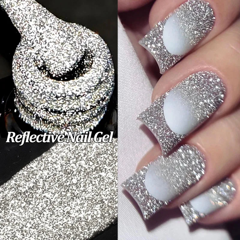 LILYCUTE Nude Crystal Rubber Base Gel Nail Polish