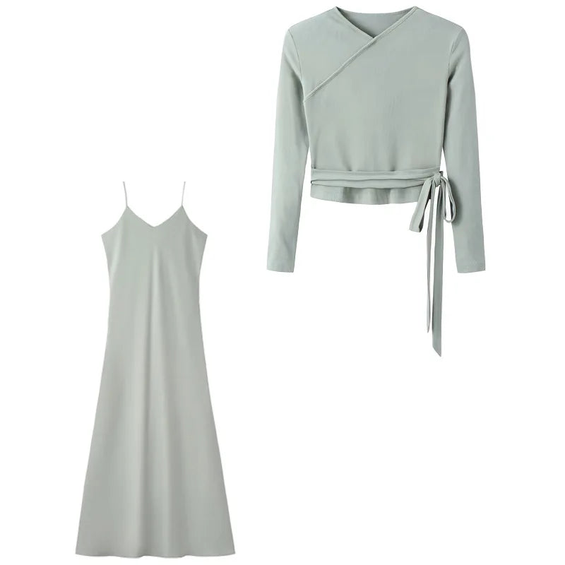 Two Piece Dress,Maxi Dress Female Outfit
