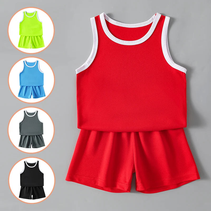 2/4Pcs Summer Children's Quick-drying Sports Suit