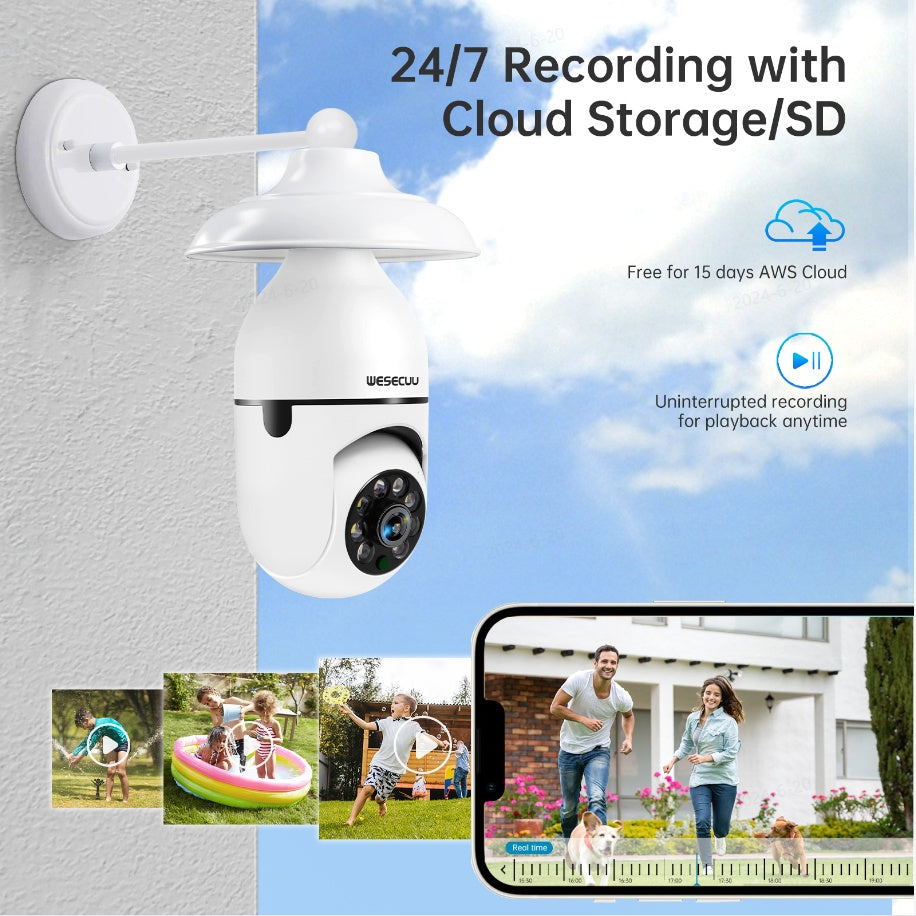 CCTV Security WIFI Light Bulb Camera