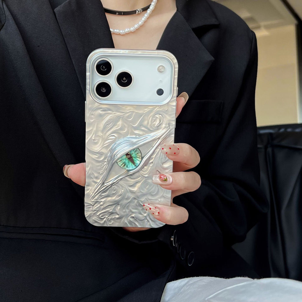 iPhone 17 Hüllen | iPhone-Hüllen - Hochwertige galvanisierte Stereo-Augen-Handyhülle aus Zinnpapier