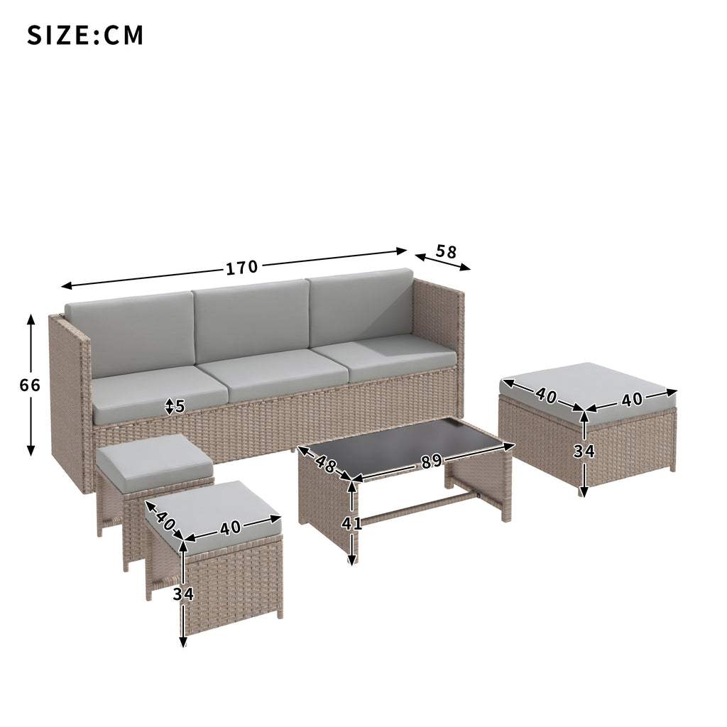 4-6 Seater Garden Lounge Set