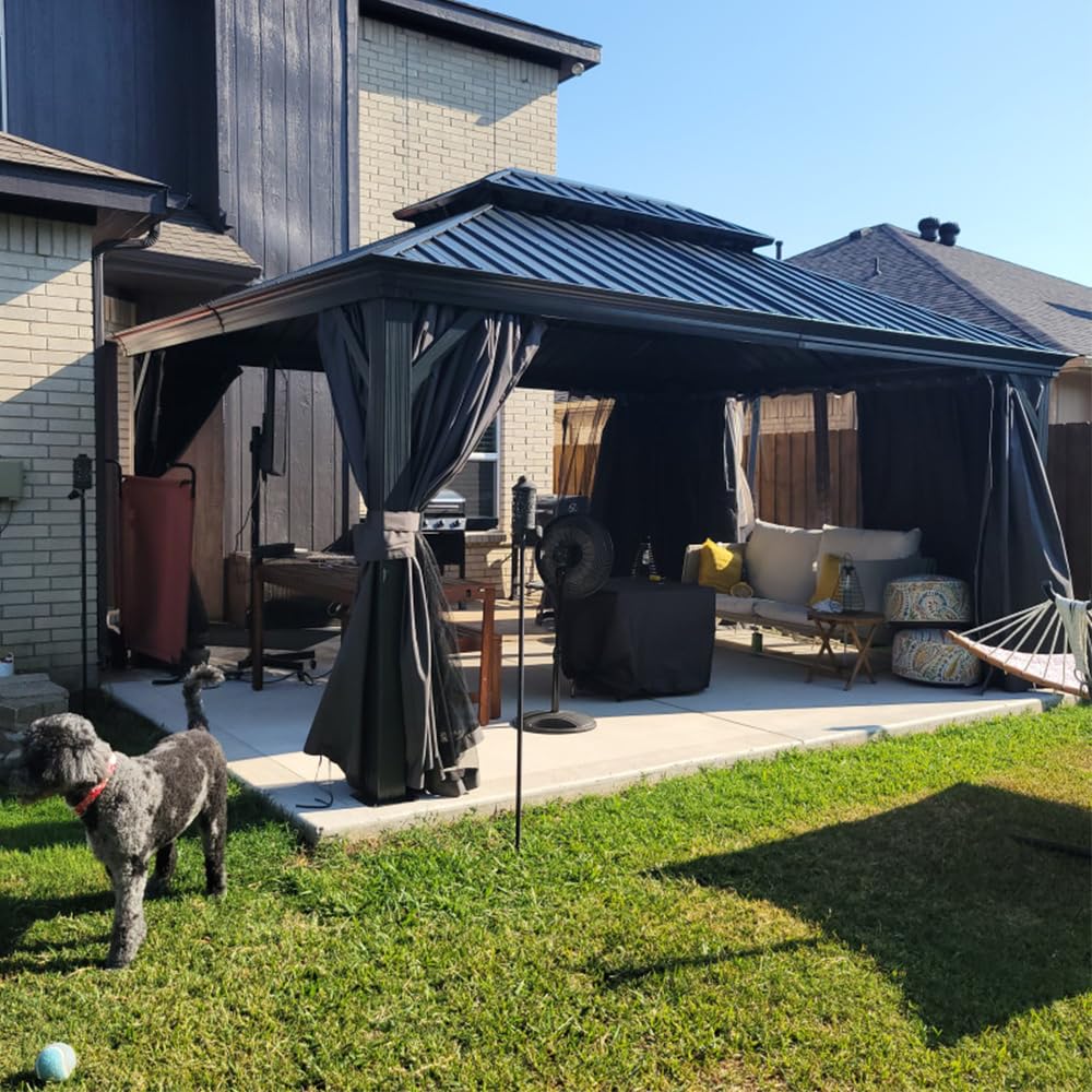 12  X 16  Hardtop Outdoor Metal Gazebo