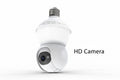 PTZ Lampenkamera E27 Vollfarbige Panoramische HD-WLAN-Glühbirnenüberwachung CMOS für Zuhause Schwenk-/Neigefunktion Cloud